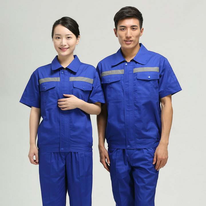 反光条短袖工作服4