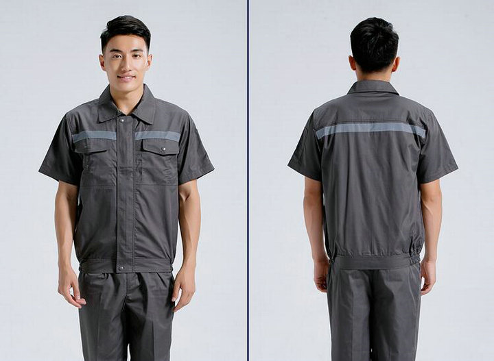 反光条短袖工作服7