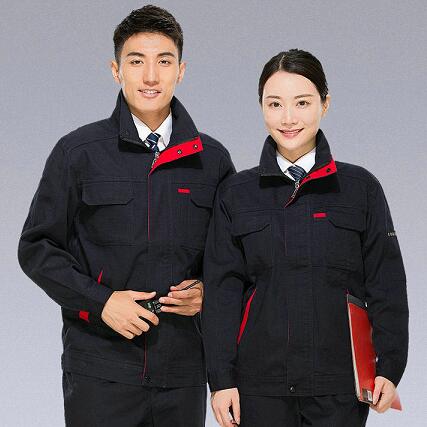 全棉工作服印字_纯棉工服刺绣logo_工服加工厂家